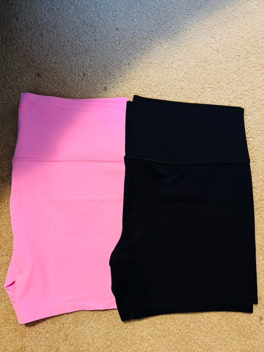 Set of 2 Bike Shorts Black and Pretty Pink Bicycle 🚲 Shorts 2x